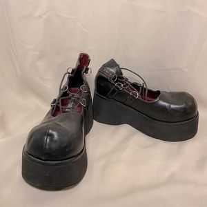 Demonia black platform shoes